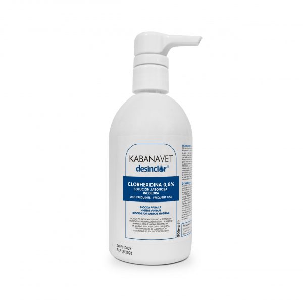 Kabanavet – Clorhexidina Jabonosa 0,8% – 500ml – Caja de 10 Uds