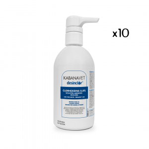 Kabanavet – Clorhexidina Jabonosa 0,8% – 500ml – Caja de 10 Uds